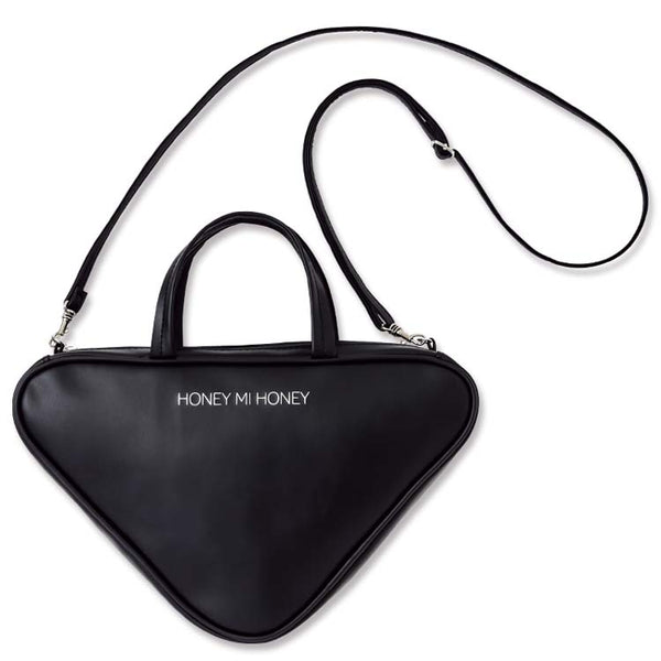 Japanese magazine gift Honey Mi Honey imitation leather black crossbody bag