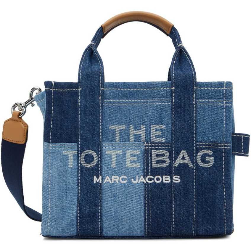 MARC JACOBS Blue Mini Traveler Tote Bag
