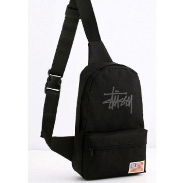 Japanese magazine gift Stussy Black Small Crossbody bag with zipper