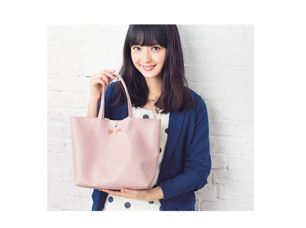 Japanese magazine gift Folli Follie Waterproof light purple tote bag