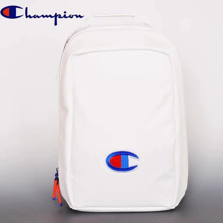 champion leather logo backpack Champion school bag Leather bag Men Women backpack – JapanHandbag