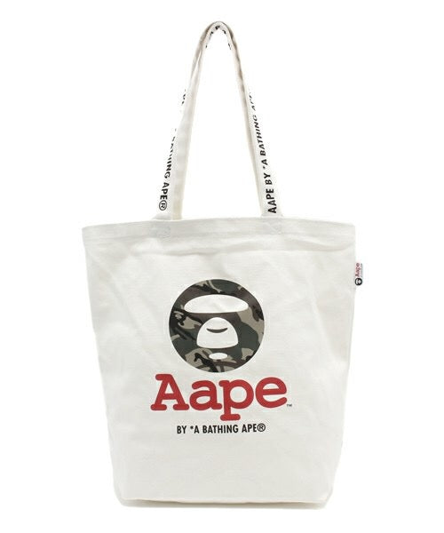 Japanese magazine gift Aape white Canvas tote bag