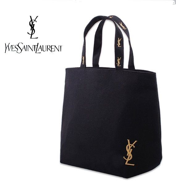 Japanese magazine gift YSL embroidery Logo Canvas tote bag