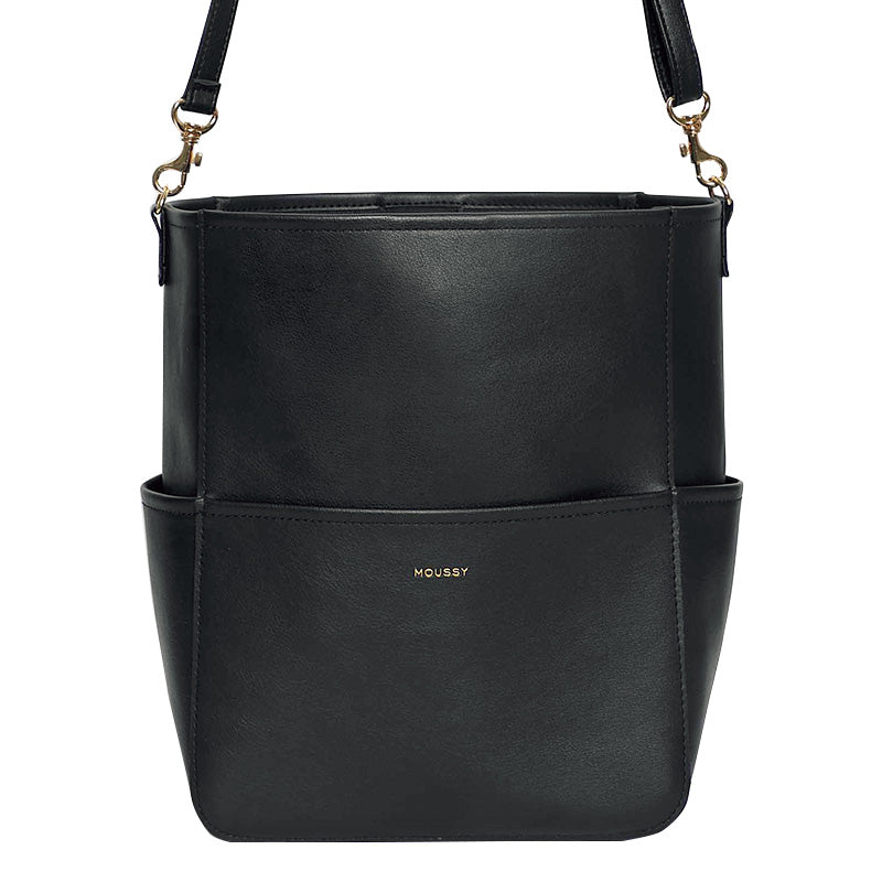 Japanese magazine gift Moussy imitation leather Black