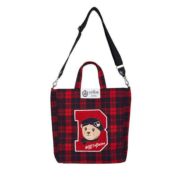 Teenie Weenie Checkered pattern tote Bag 2 color to choose