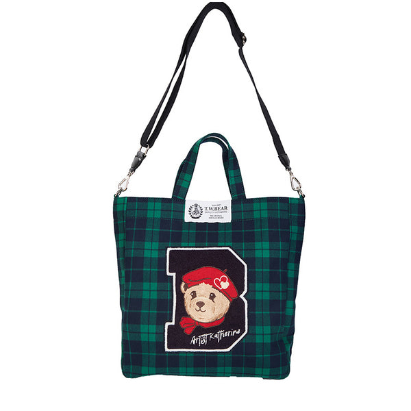 Teenie Weenie Checkered pattern tote Bag 2 color to choose