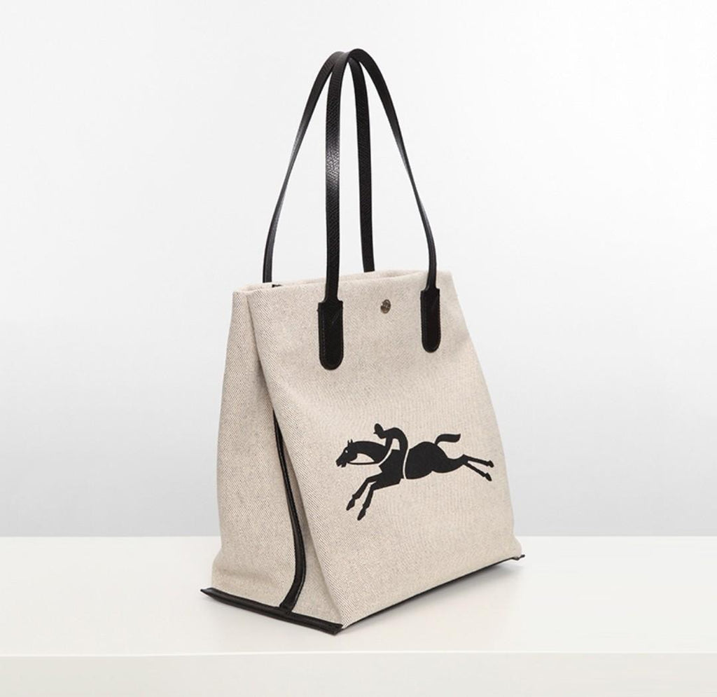 Longchamp Roseau Shopping Tote Bag in White
