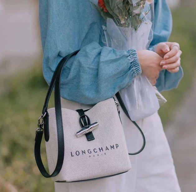 Longchamp Canvas Bucket newest Bag